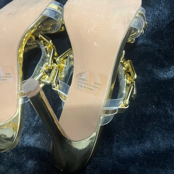Cape Robbin Gold Chain Stiletto Heels - Picture 4 of 16